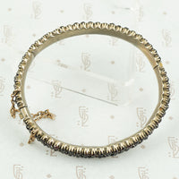 Dark Sparkle Vintage Bohemian Rosecut Garnet Bangle