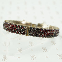 Dark Sparkle Vintage Bohemian Rosecut Garnet Bangle