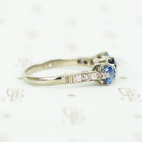 Beautiful Blues White Gold Sapphire and Diamond Band