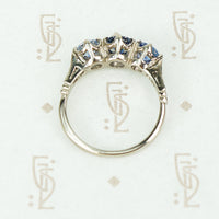 Beautiful Blues White Gold Sapphire and Diamond Band