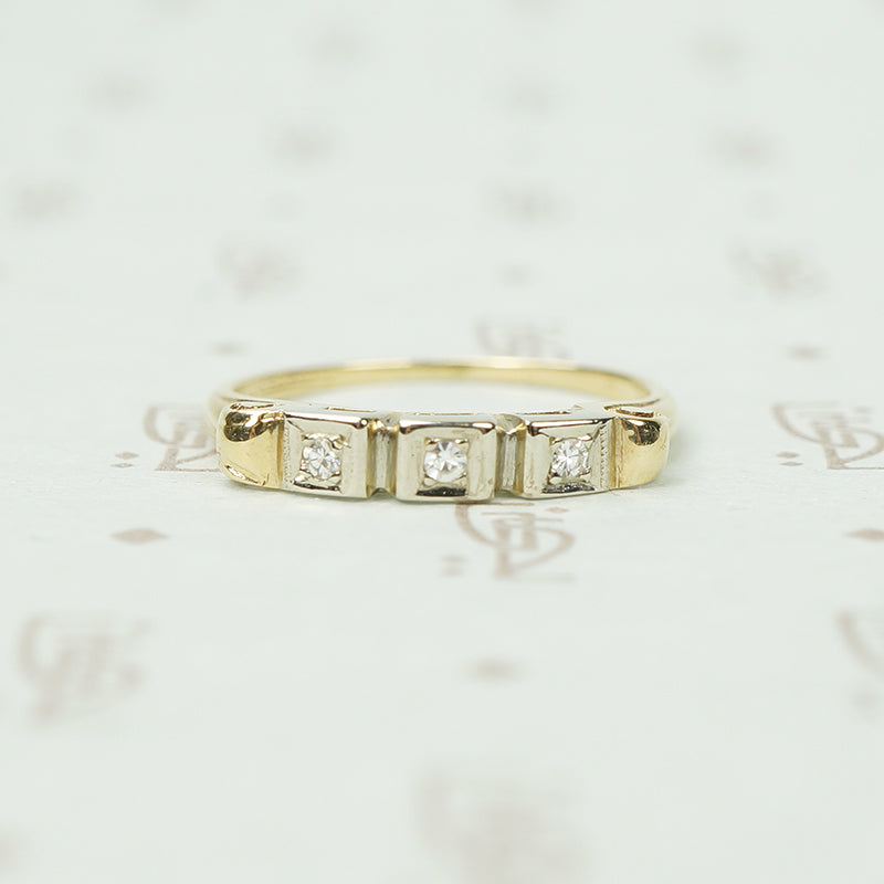 Distinctive Vintage Diamond Band