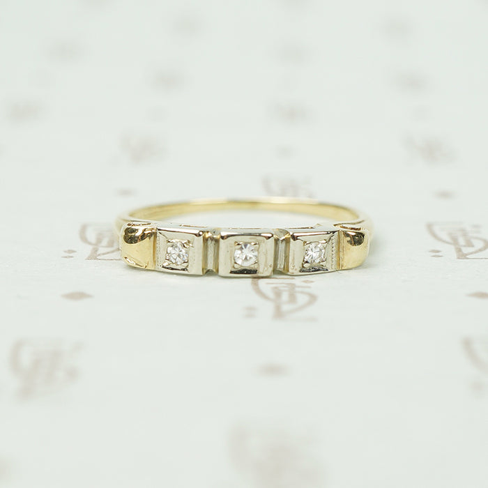 Distinctive Vintage Diamond Band