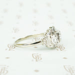 1930's Beauty 3 Stone White Gold Diamond Ring