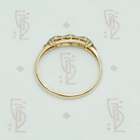 Unique 1940's 2 tone Gold and Diamond Band
