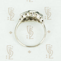 1930's Beauty 3 Stone White Gold Diamond Ring