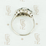 1930's Beauty 3 Stone White Gold Diamond Ring