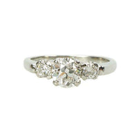 Vintage Platinum and Sparkling White Diamond Engagement Ring