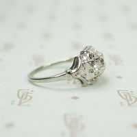 Sparkling 1930's Platinum and Diamond Engagement Ring