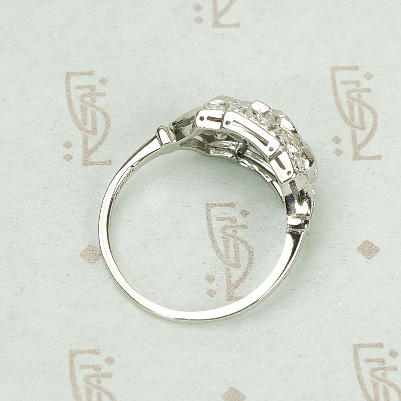 Sparkling 1930's Platinum and Diamond Engagement Ring