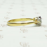 OMC Diamond and Ruby Three Stone Ring
