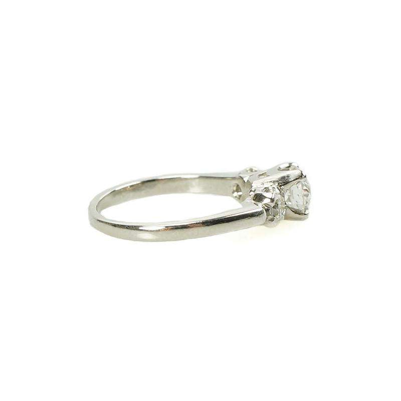 Vintage Platinum and Sparkling White Diamond Engagement Ring