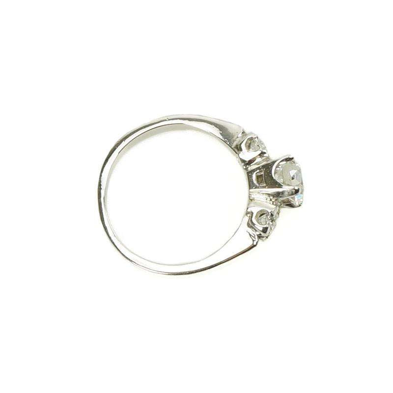 Vintage Platinum and Sparkling White Diamond Engagement Ring