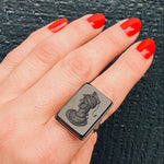 Soldier with Dacian Draco Standard Onyx Intaglio Ring