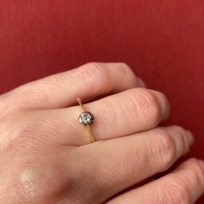 Platinum and 18k OMC Diamond Solitaire