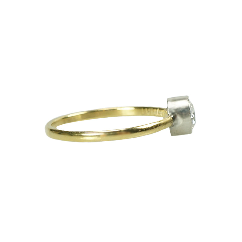 Orbit OEC Solitaire 18k Yellow Gold and Platinum - Gem Set Love