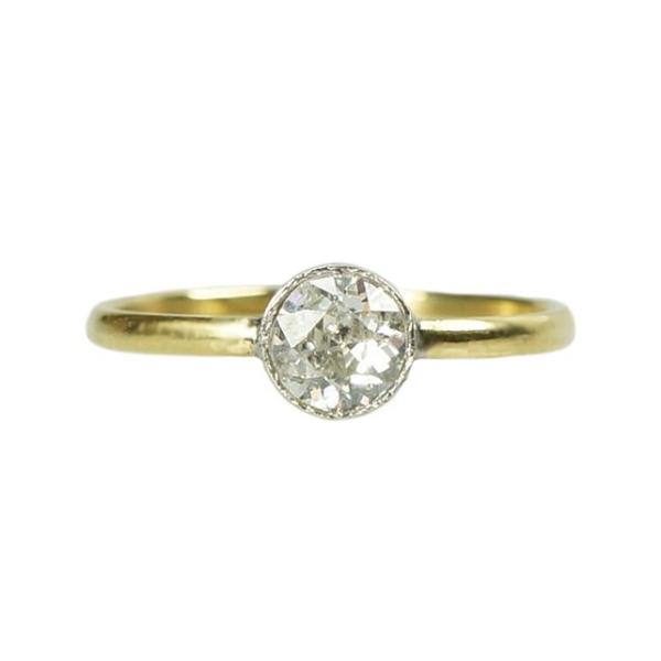 Orbit OEC Solitaire 18k Yellow Gold and Platinum - Gem Set Love