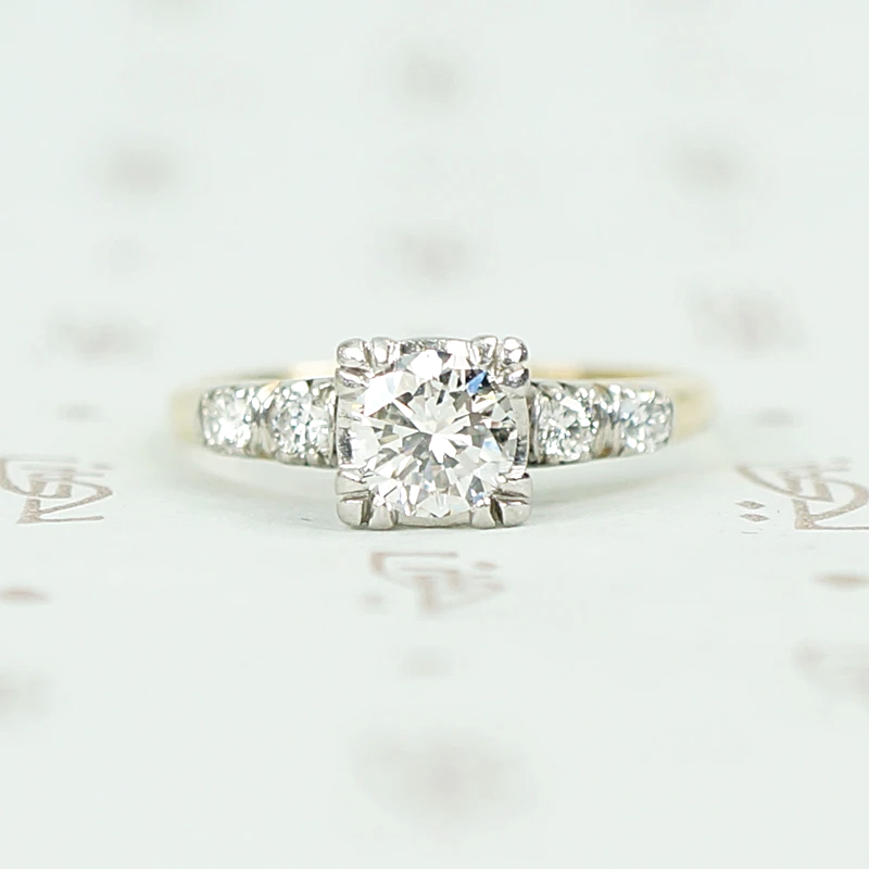 Timeless 1940s Two-Tone Diamond Ring