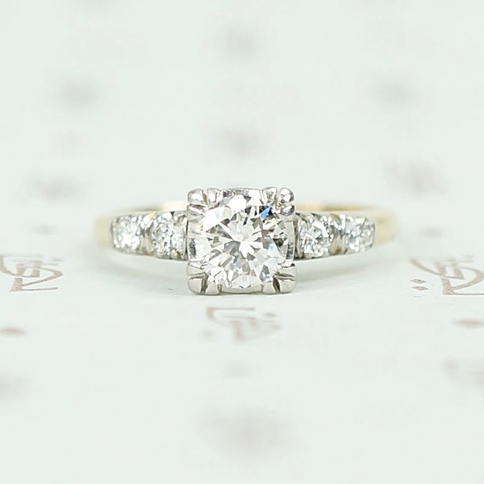 Timeless 1940s Two-Tone Diamond Ring