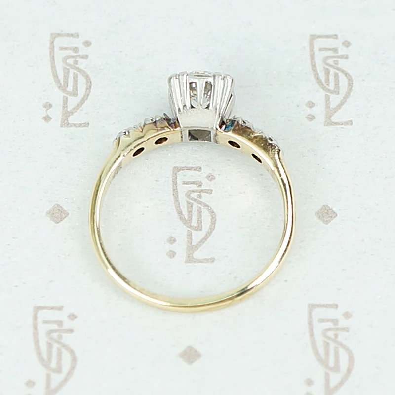 Timeless 1940s Two-Tone Diamond Ring