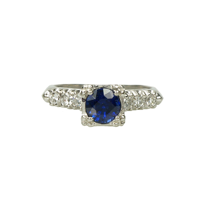 Timeless Vintage 40's Platinum Sapphire Engagement Ring