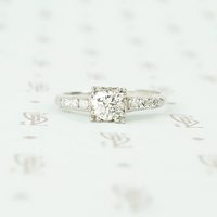 Vintage Platinum and Diamond Engagement Ring