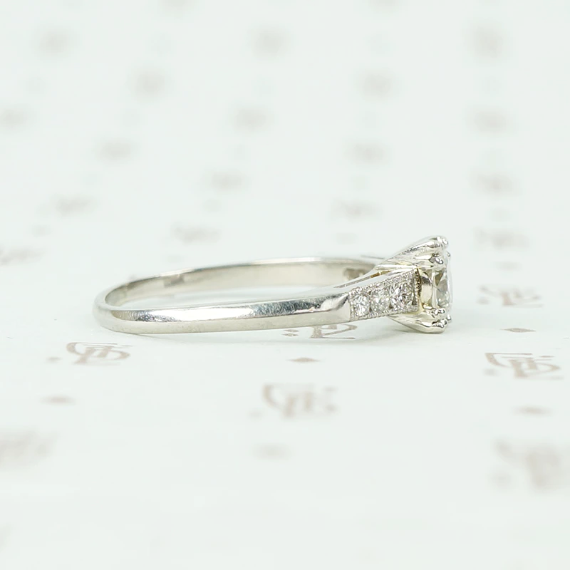 Vintage Platinum and Diamond Engagement Ring