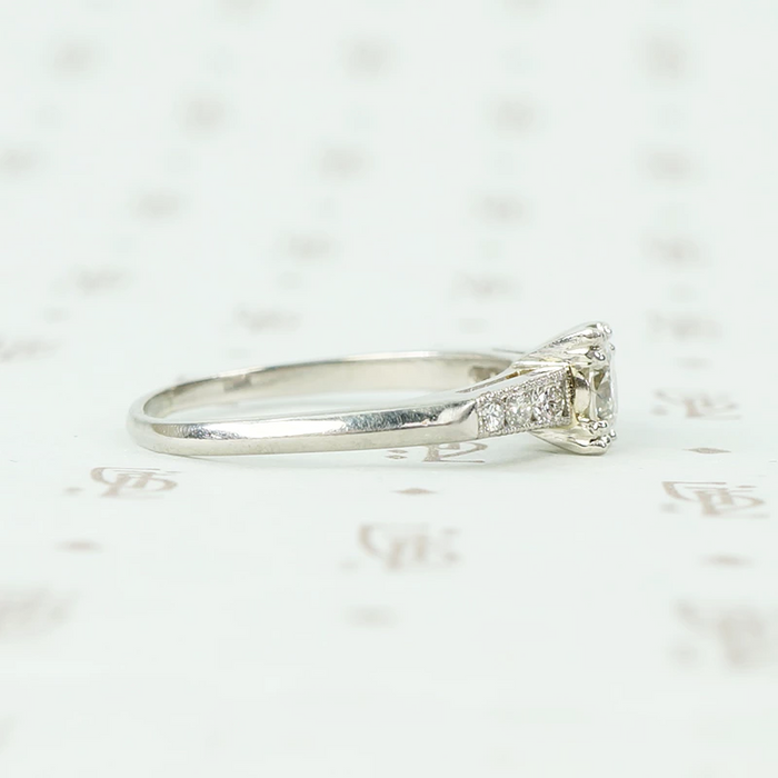 Vintage Platinum and Diamond Engagement Ring