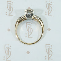 Classic 1940's 2 tone gold Diamond Engagement Ring