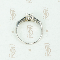 Vintage Platinum and Diamond Engagement Ring side view
