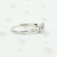 The Graceful Classic 1940's Platinum and Old Euro Engagement Ring