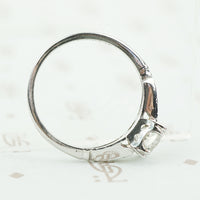 The Graceful Classic 1940's Platinum and Old Euro Engagement Ring