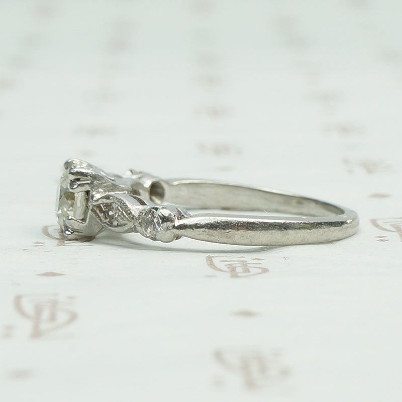 The Perfect 1940's Platinum OEC Diamond Engagement Ring