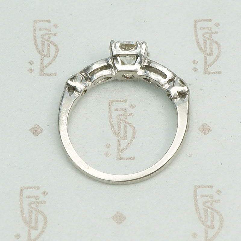 The Perfect 1940's Platinum OEC Diamond Engagement Ring