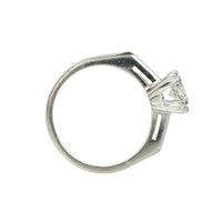 Beautiful Classic Vintage Platinum Engagement Ring - Gem Set Love