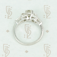 Vintage Diamond Engagement Ring with Pretty Accents