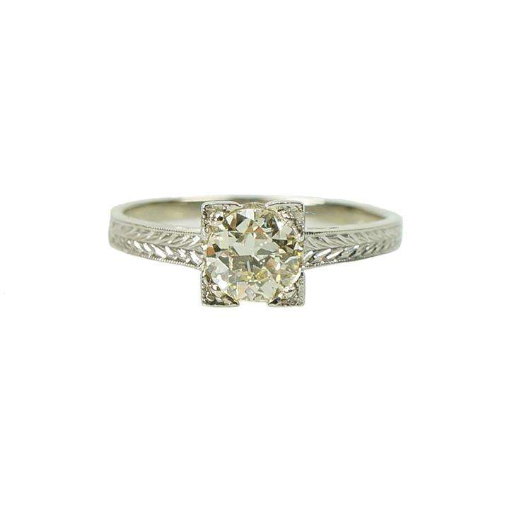 The Perfect Vintage Solitaire Diamond Engagement Ring