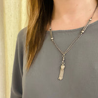 Sterling Tassel with Heart-Shaped Repoussé Top