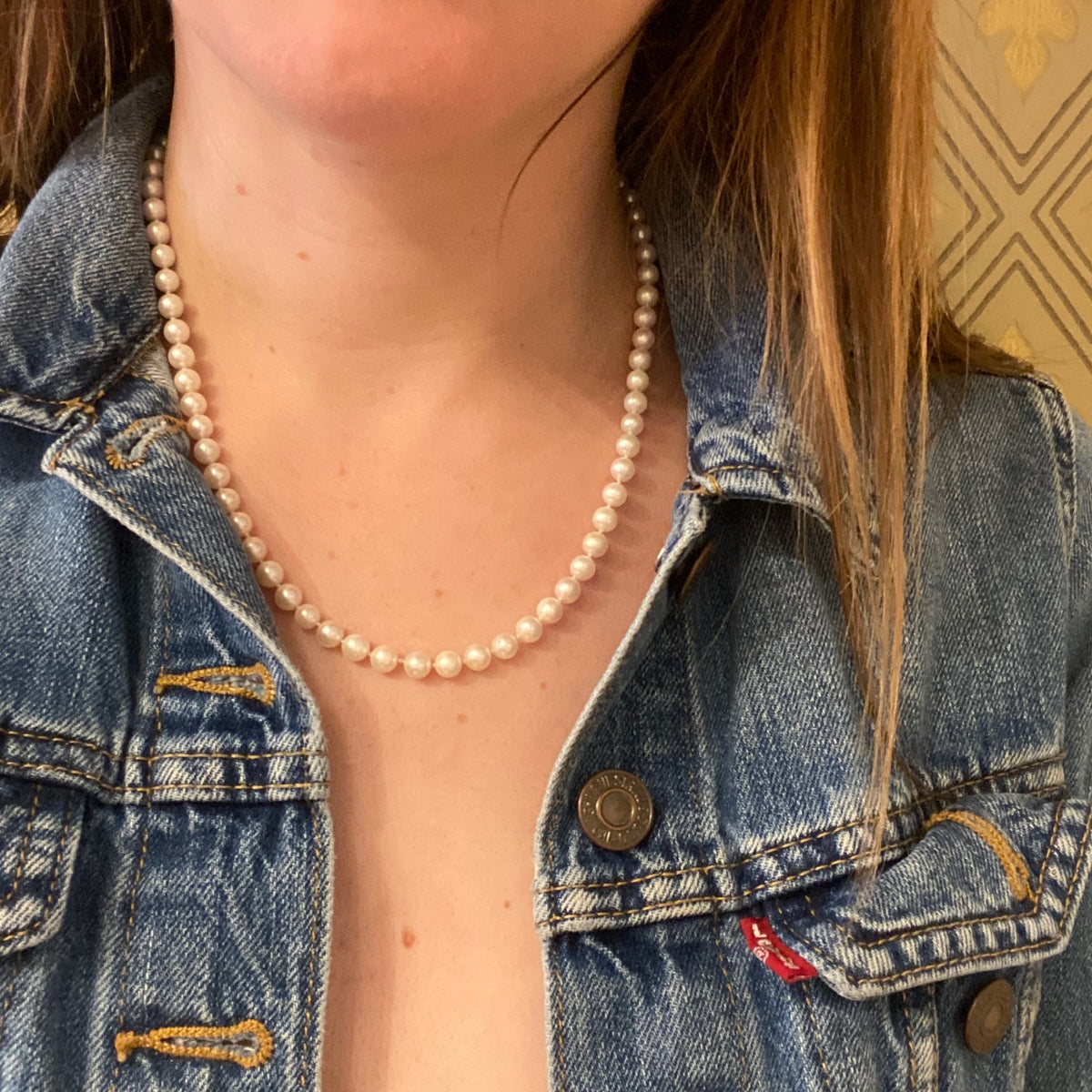 Timeless Staple 19" White Pearl Necklace