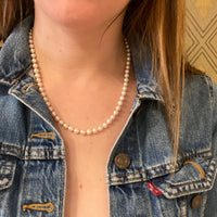 Timeless Staple 19" White Pearl Necklace