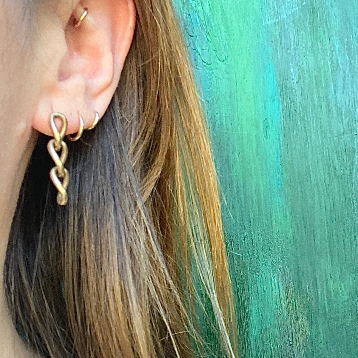Vintage Gold Chain Earrings