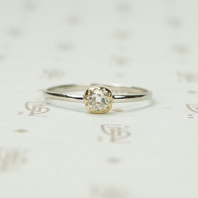 The Chunky Old Mine Cut Diamond Solitaire
