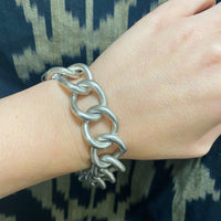 Oversized Sterling Silver Cable Link Bracelet