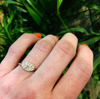 Vintage Platinum on 18k Yellow Gold Old Mine Diamond Ring