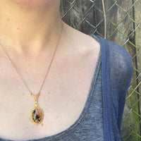 Ornate Agate in Filigree Necklace