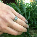 1940's Perfection Aquamarine Engagement Ring