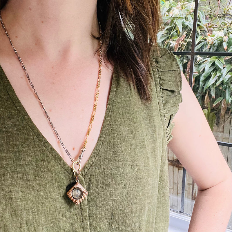 Striking Two-Tone Figaro Married Chain from Ancient Influences