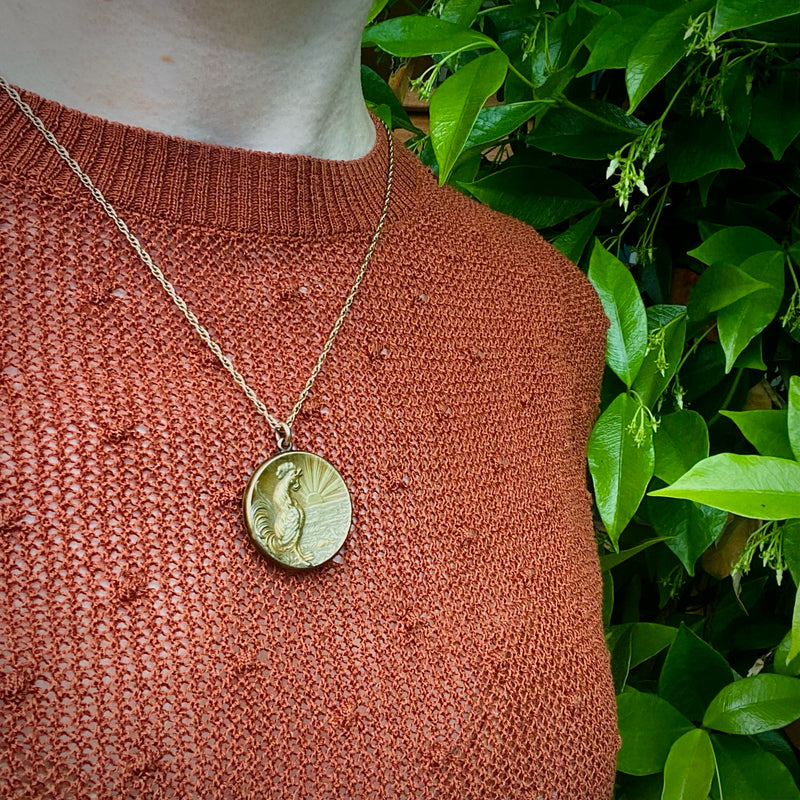 Antique Rooster Locket