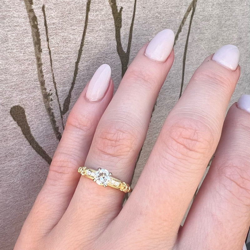 Timeless Vintage Gold OEC Engagement Ring