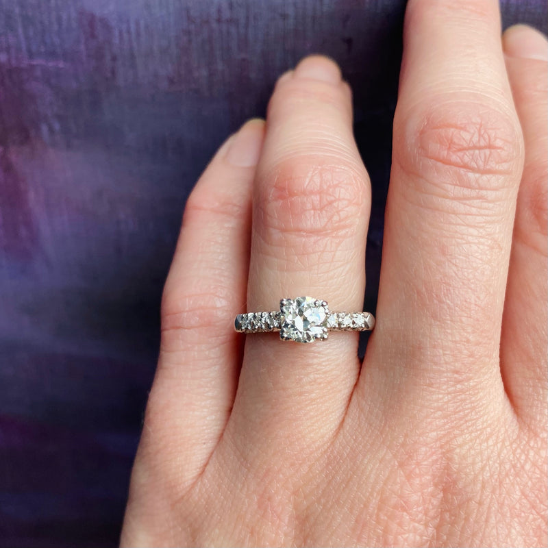 Timeless 1940's Platinum Diamond Engagement Ring