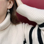 Delightful Antique Diamond Earrings in Silver & Gold
